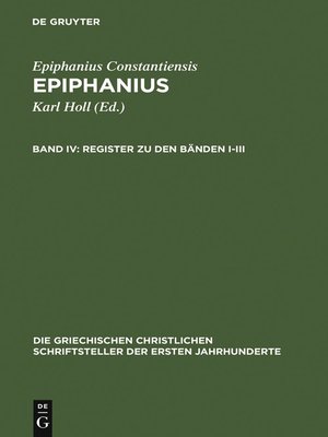 cover image of Register zu den Bänden I-III